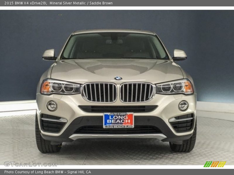 Mineral Silver Metallic / Saddle Brown 2015 BMW X4 xDrive28i