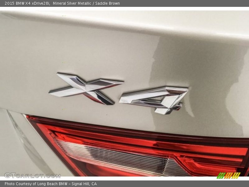 Mineral Silver Metallic / Saddle Brown 2015 BMW X4 xDrive28i