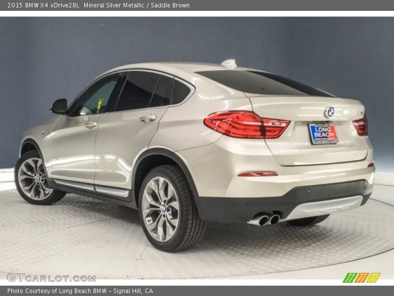 Mineral Silver Metallic / Saddle Brown 2015 BMW X4 xDrive28i
