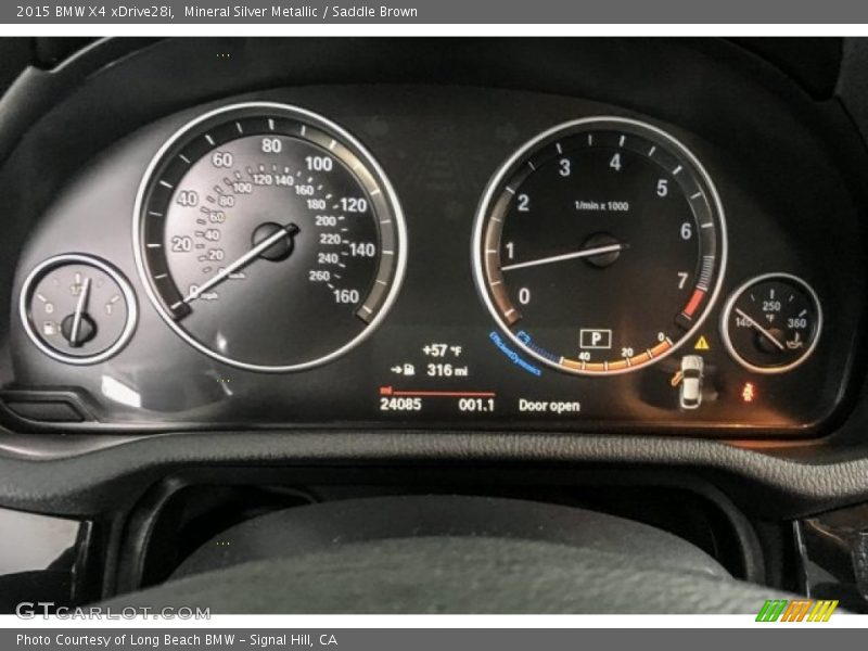 Mineral Silver Metallic / Saddle Brown 2015 BMW X4 xDrive28i