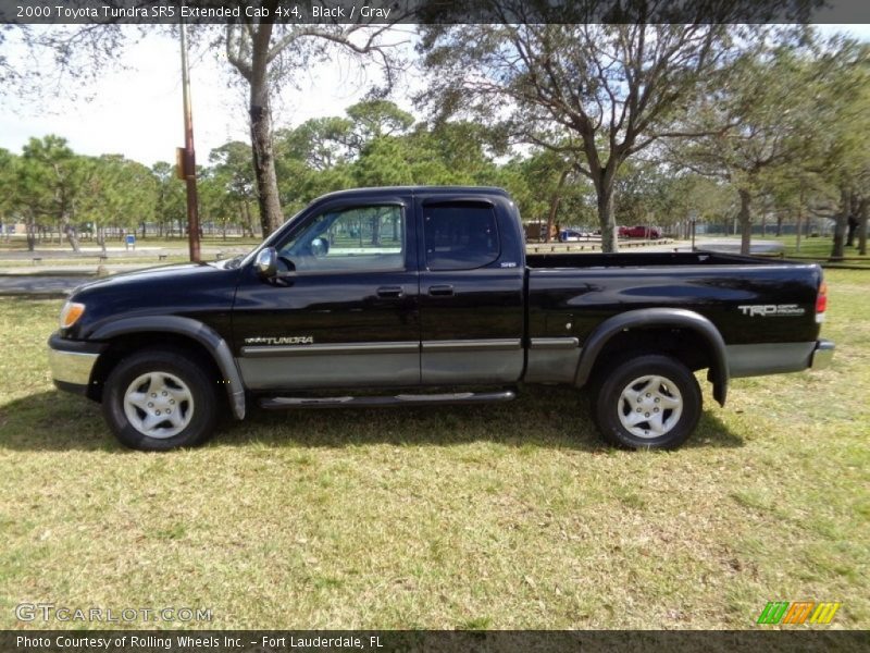 Black / Gray 2000 Toyota Tundra SR5 Extended Cab 4x4