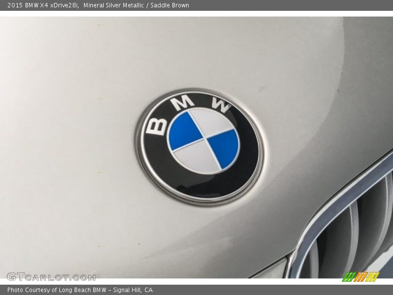 Mineral Silver Metallic / Saddle Brown 2015 BMW X4 xDrive28i