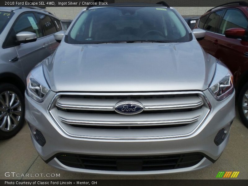 Ingot Silver / Charcoal Black 2018 Ford Escape SEL 4WD
