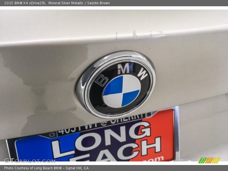 Mineral Silver Metallic / Saddle Brown 2015 BMW X4 xDrive28i