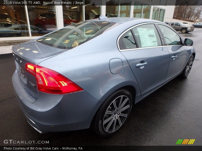 Mussel Blue Metallic / Beige 2018 Volvo S60 T5 AWD