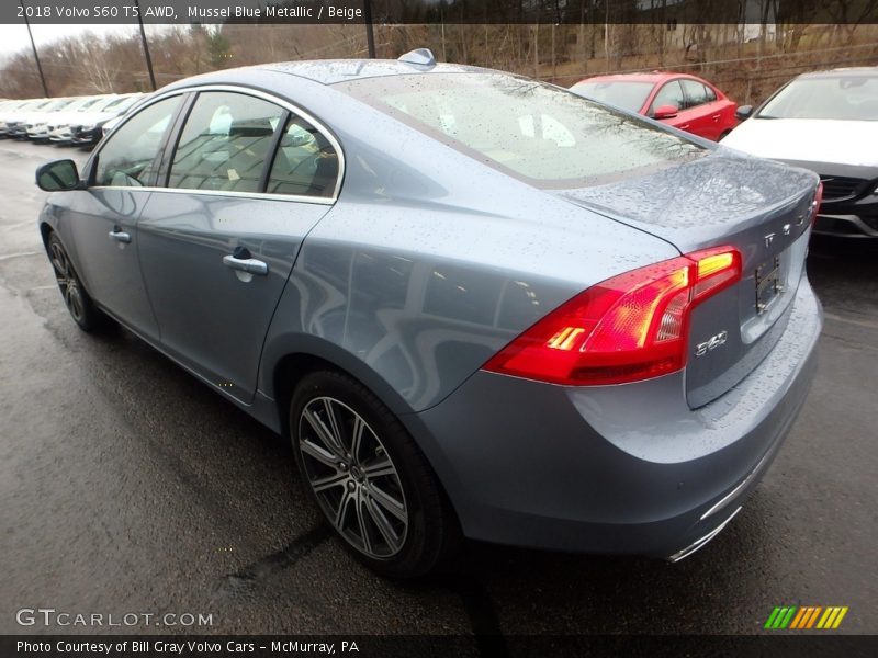 Mussel Blue Metallic / Beige 2018 Volvo S60 T5 AWD