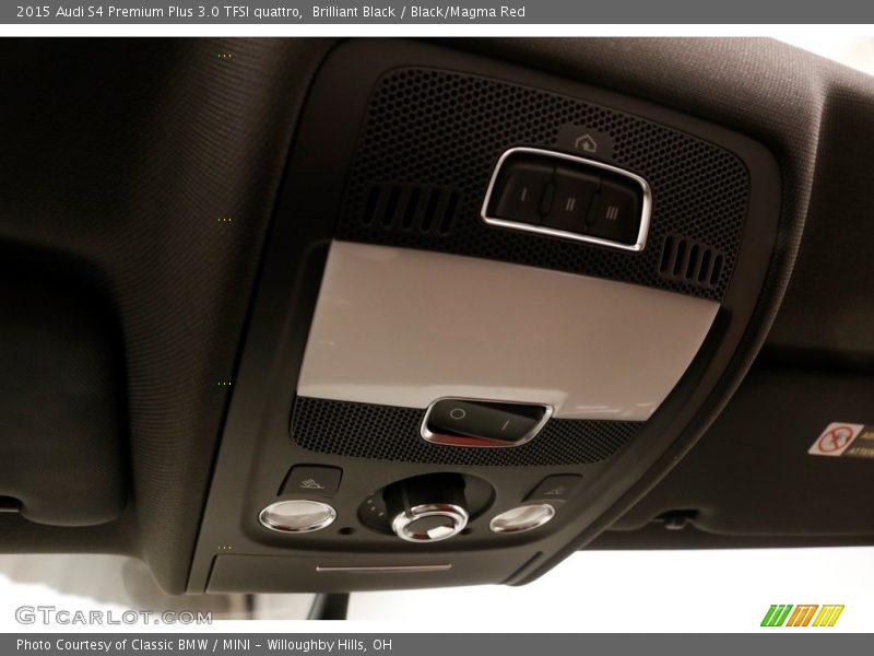Brilliant Black / Black/Magma Red 2015 Audi S4 Premium Plus 3.0 TFSI quattro