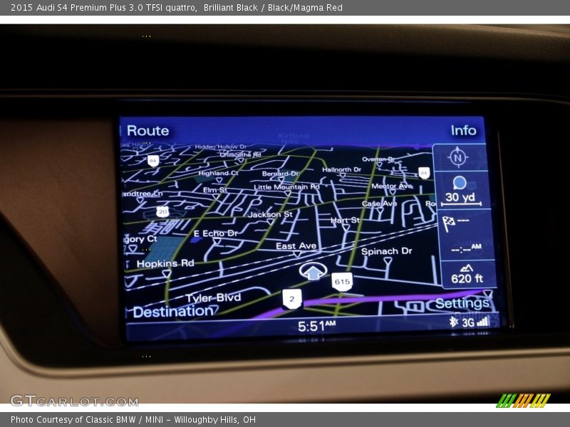Brilliant Black / Black/Magma Red 2015 Audi S4 Premium Plus 3.0 TFSI quattro