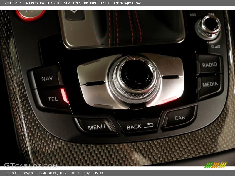 Brilliant Black / Black/Magma Red 2015 Audi S4 Premium Plus 3.0 TFSI quattro