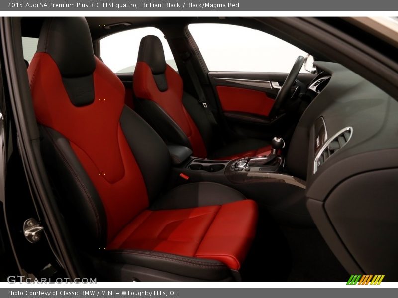 Brilliant Black / Black/Magma Red 2015 Audi S4 Premium Plus 3.0 TFSI quattro