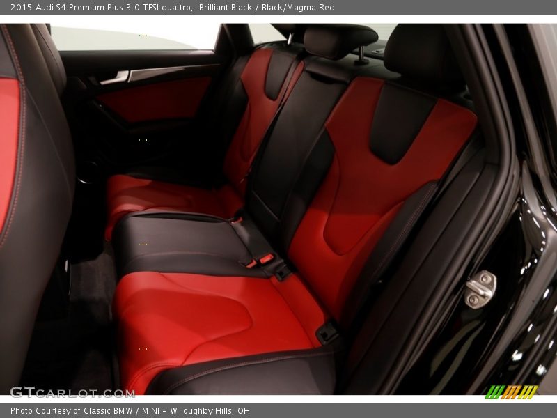 Brilliant Black / Black/Magma Red 2015 Audi S4 Premium Plus 3.0 TFSI quattro