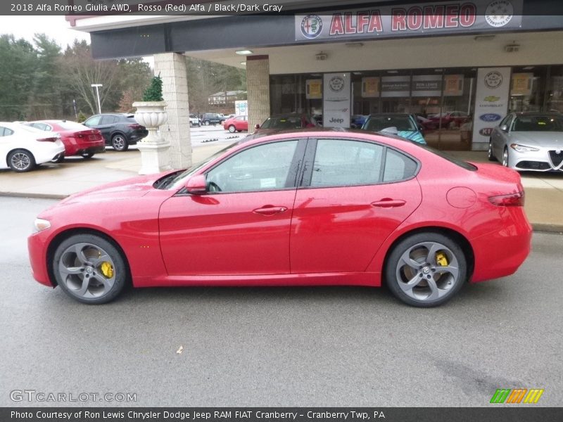 Rosso (Red) Alfa / Black/Dark Gray 2018 Alfa Romeo Giulia AWD