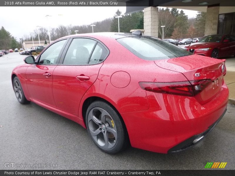 Rosso (Red) Alfa / Black/Dark Gray 2018 Alfa Romeo Giulia AWD