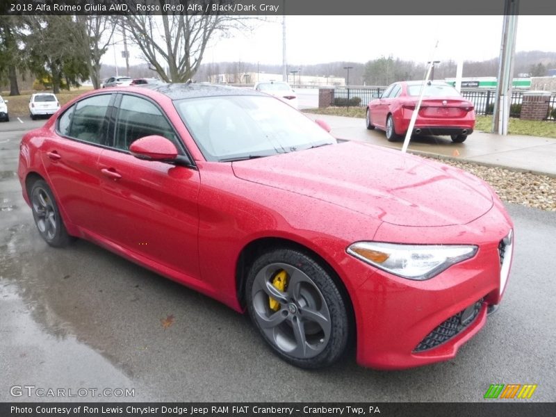 Rosso (Red) Alfa / Black/Dark Gray 2018 Alfa Romeo Giulia AWD