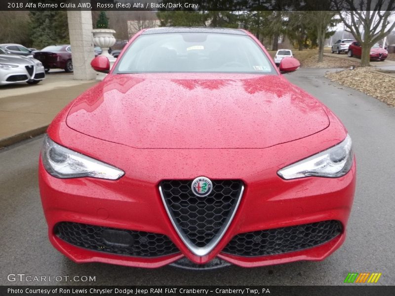 Rosso (Red) Alfa / Black/Dark Gray 2018 Alfa Romeo Giulia AWD