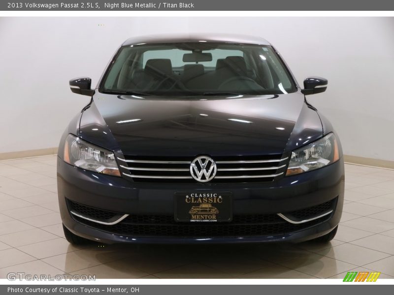 Night Blue Metallic / Titan Black 2013 Volkswagen Passat 2.5L S