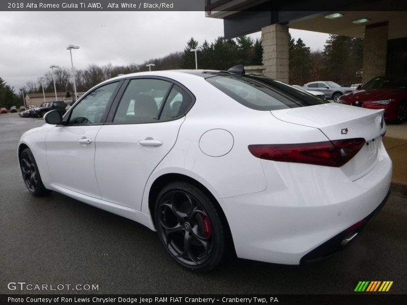 Alfa White / Black/Red 2018 Alfa Romeo Giulia Ti AWD