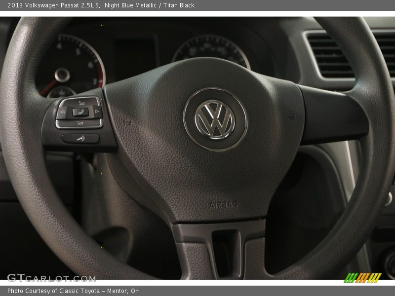 Night Blue Metallic / Titan Black 2013 Volkswagen Passat 2.5L S