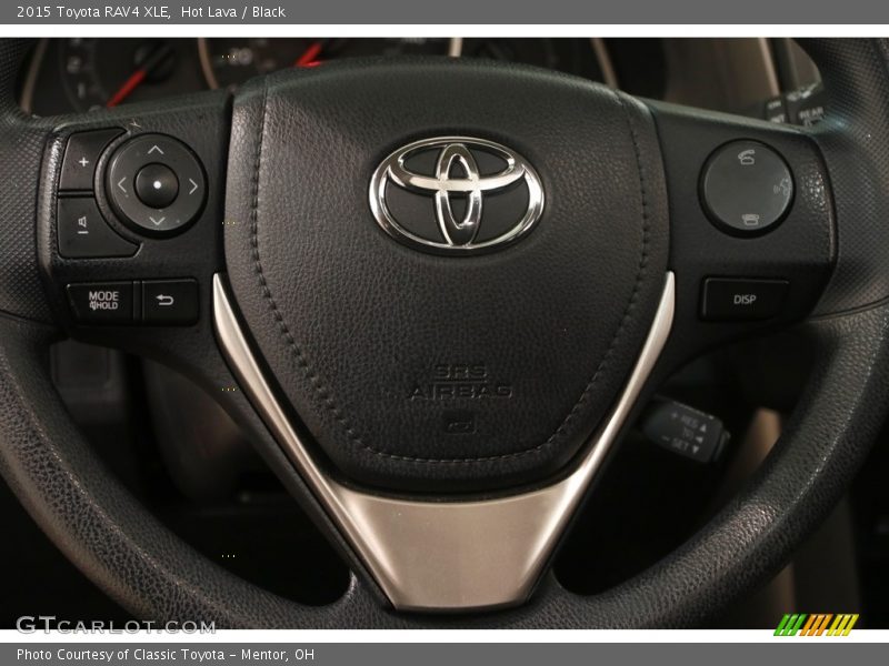 Hot Lava / Black 2015 Toyota RAV4 XLE