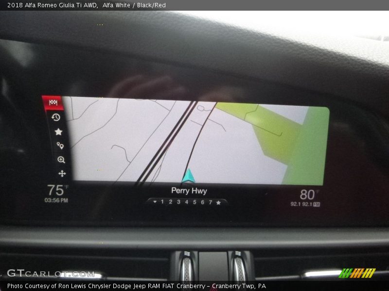 Alfa White / Black/Red 2018 Alfa Romeo Giulia Ti AWD