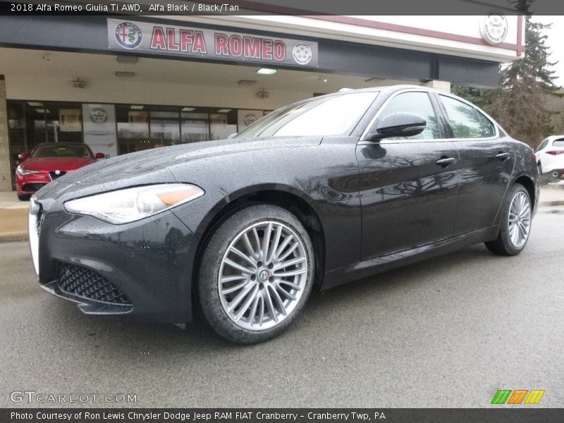 Alfa Black / Black/Tan 2018 Alfa Romeo Giulia Ti AWD