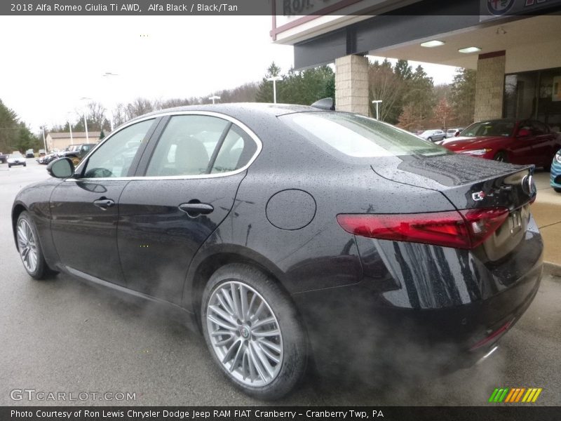 Alfa Black / Black/Tan 2018 Alfa Romeo Giulia Ti AWD