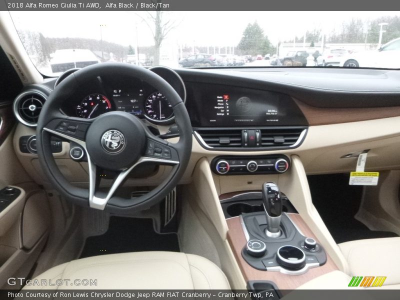Alfa Black / Black/Tan 2018 Alfa Romeo Giulia Ti AWD