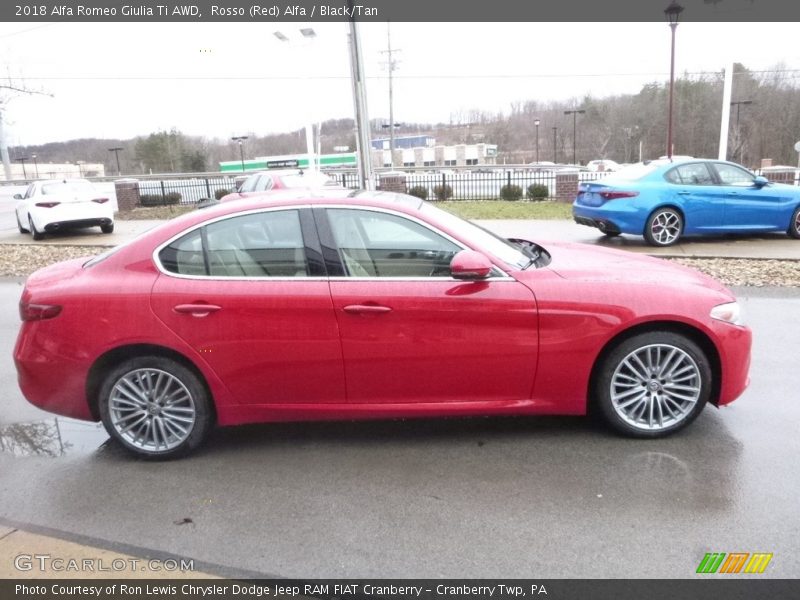 Rosso (Red) Alfa / Black/Tan 2018 Alfa Romeo Giulia Ti AWD