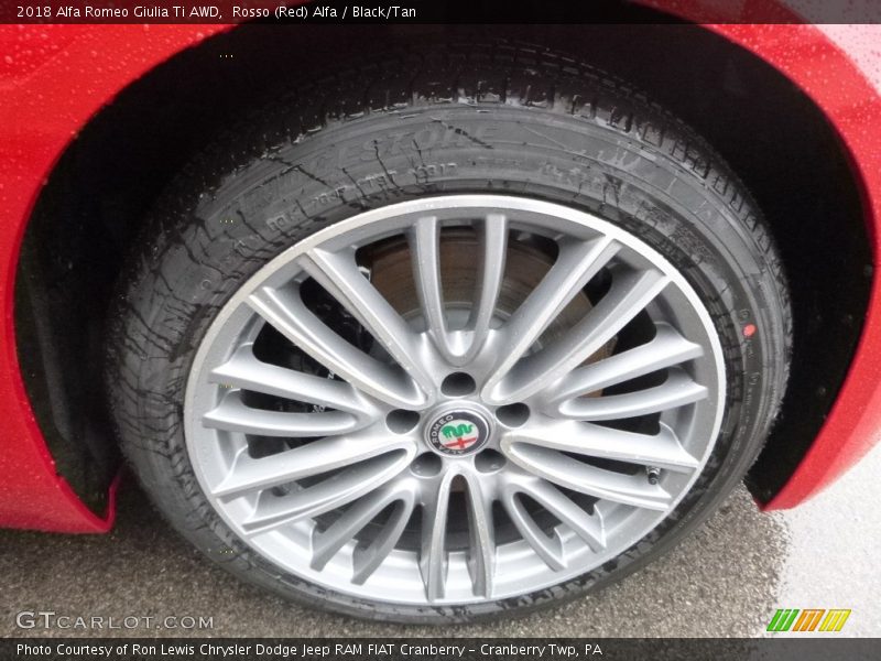 Rosso (Red) Alfa / Black/Tan 2018 Alfa Romeo Giulia Ti AWD
