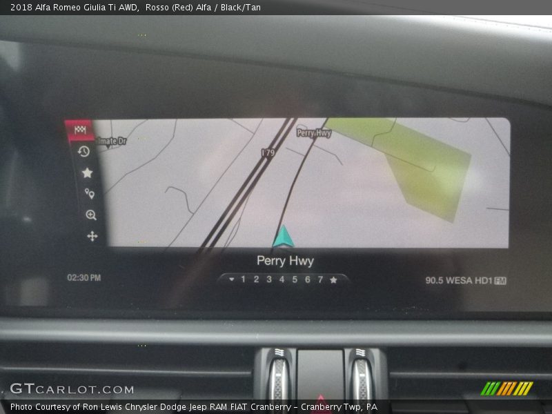 Rosso (Red) Alfa / Black/Tan 2018 Alfa Romeo Giulia Ti AWD