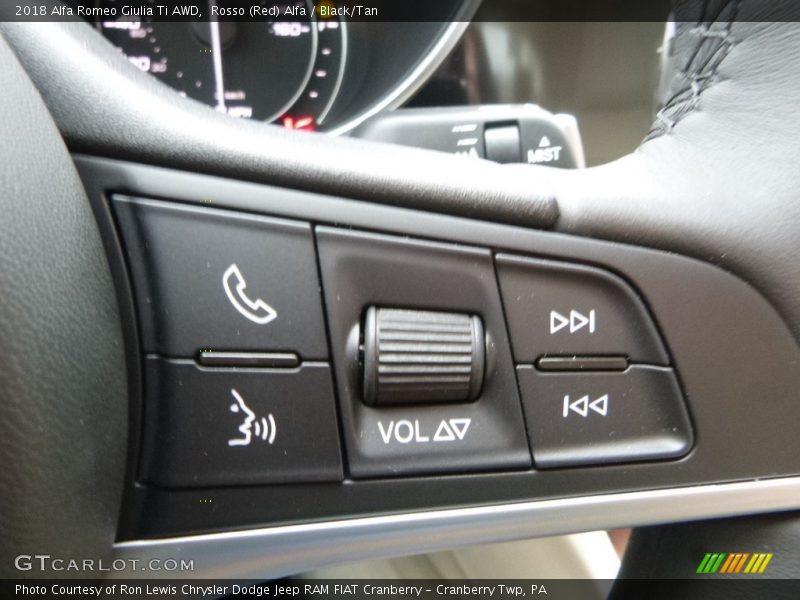 Rosso (Red) Alfa / Black/Tan 2018 Alfa Romeo Giulia Ti AWD