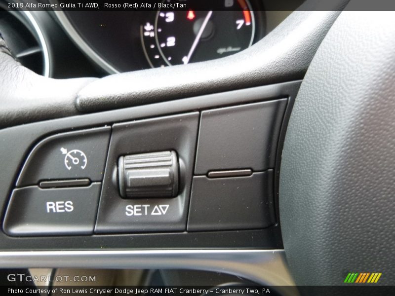 Rosso (Red) Alfa / Black/Tan 2018 Alfa Romeo Giulia Ti AWD