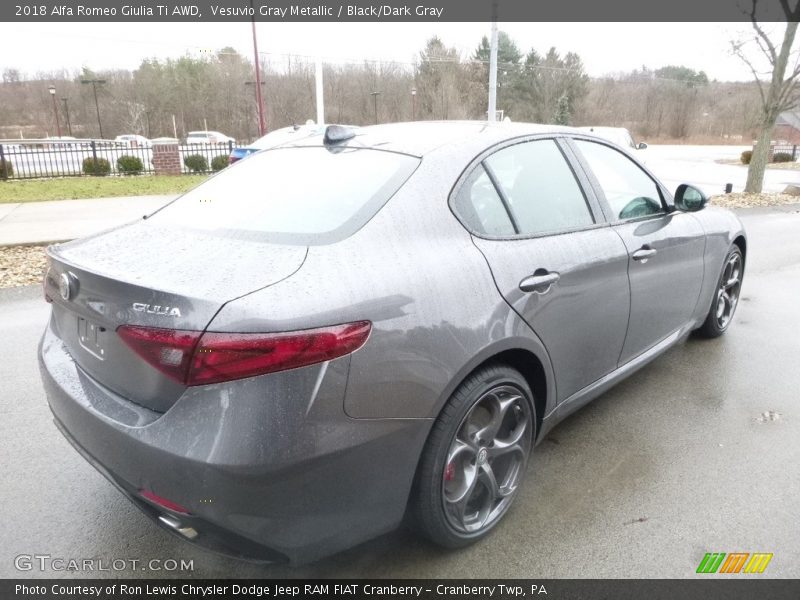 Vesuvio Gray Metallic / Black/Dark Gray 2018 Alfa Romeo Giulia Ti AWD