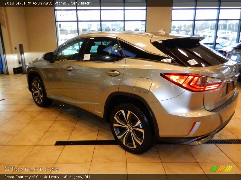 Atomic Silver / Black 2018 Lexus RX 450h AWD