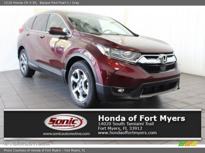 Basque Red Pearl II / Gray 2018 Honda CR-V EX
