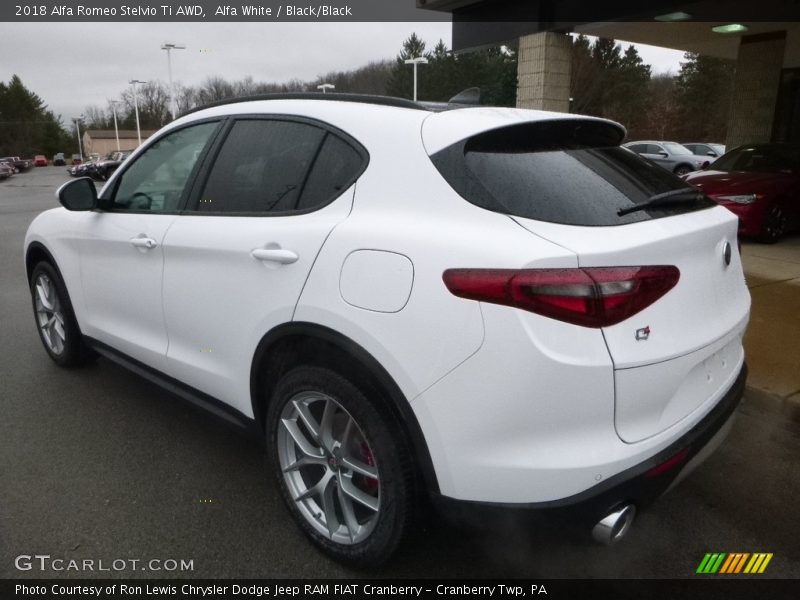 Alfa White / Black/Black 2018 Alfa Romeo Stelvio Ti AWD