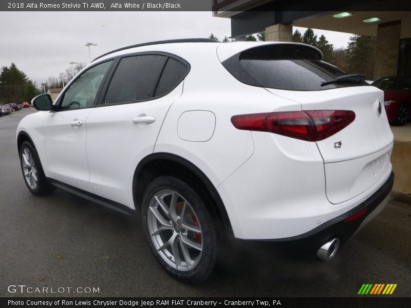 Alfa White / Black/Black 2018 Alfa Romeo Stelvio Ti AWD
