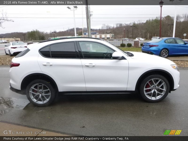 Alfa White / Black/Black 2018 Alfa Romeo Stelvio Ti AWD