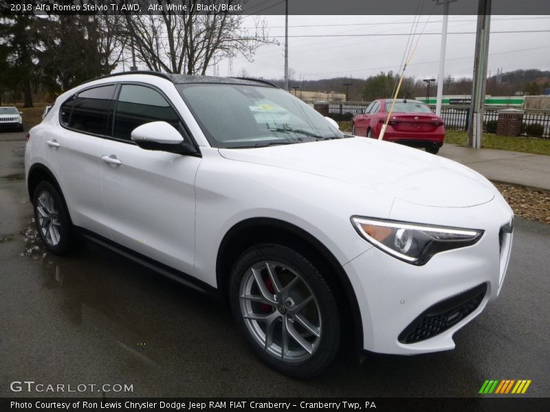 Alfa White / Black/Black 2018 Alfa Romeo Stelvio Ti AWD