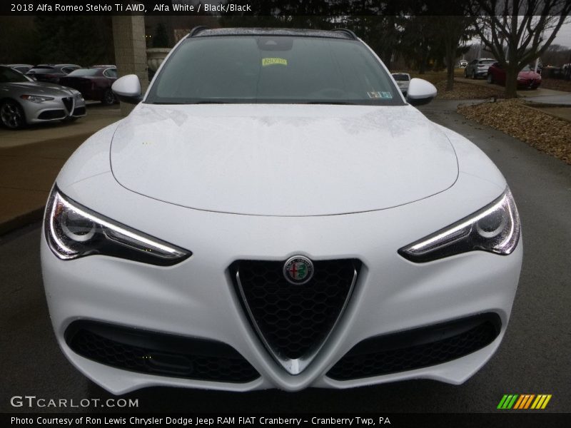 Alfa White / Black/Black 2018 Alfa Romeo Stelvio Ti AWD
