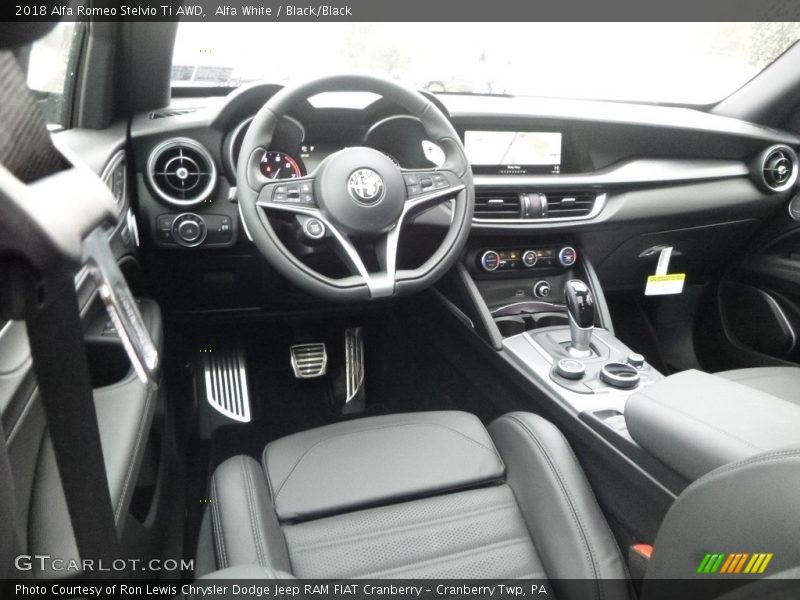 Alfa White / Black/Black 2018 Alfa Romeo Stelvio Ti AWD