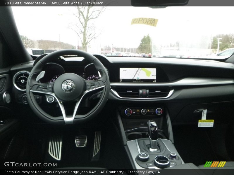 Alfa White / Black/Black 2018 Alfa Romeo Stelvio Ti AWD