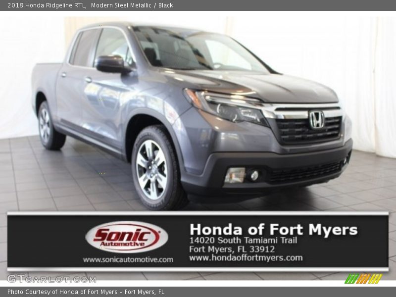 Modern Steel Metallic / Black 2018 Honda Ridgeline RTL