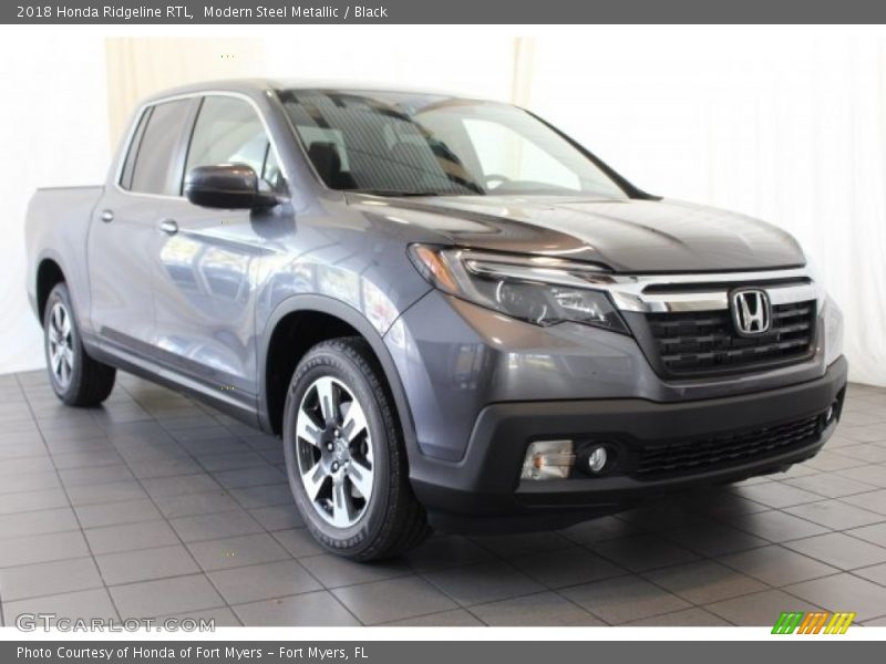 Modern Steel Metallic / Black 2018 Honda Ridgeline RTL