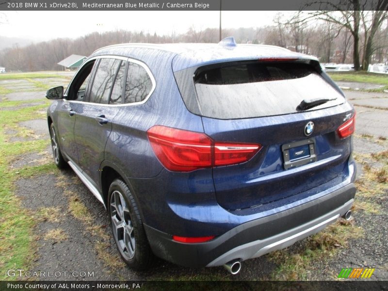 Mediterranean Blue Metallic / Canberra Beige 2018 BMW X1 xDrive28i