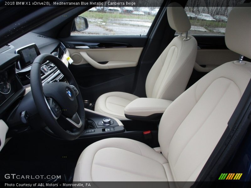 Mediterranean Blue Metallic / Canberra Beige 2018 BMW X1 xDrive28i