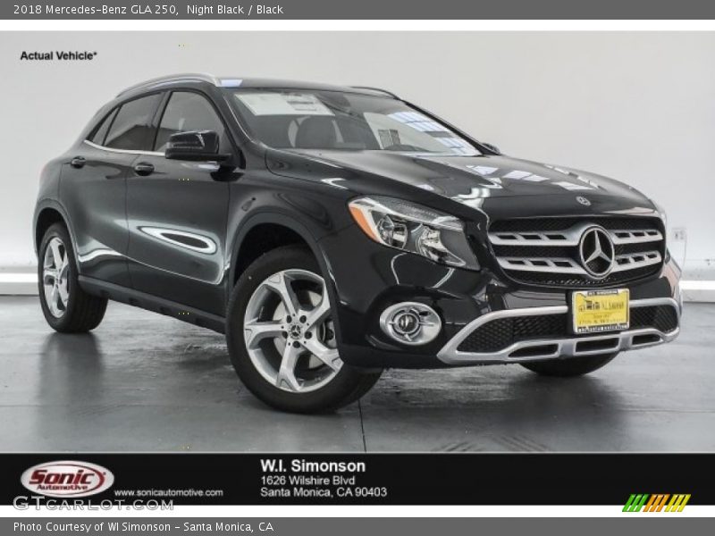 Night Black / Black 2018 Mercedes-Benz GLA 250