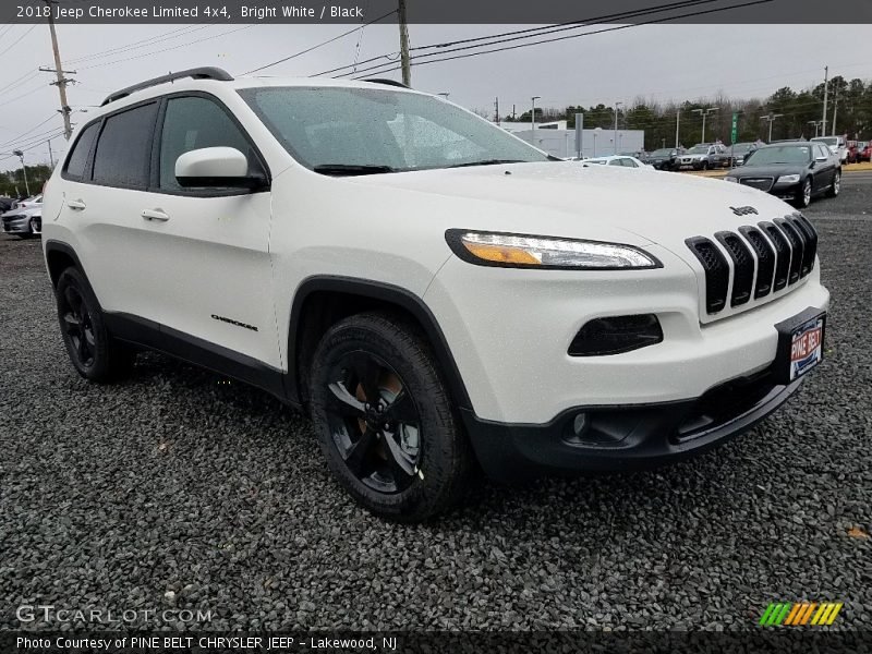 Bright White / Black 2018 Jeep Cherokee Limited 4x4