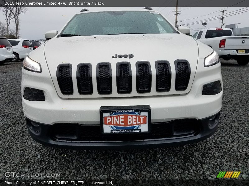 Bright White / Black 2018 Jeep Cherokee Limited 4x4