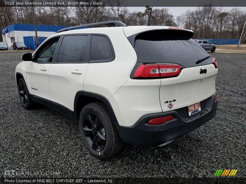 Bright White / Black 2018 Jeep Cherokee Limited 4x4